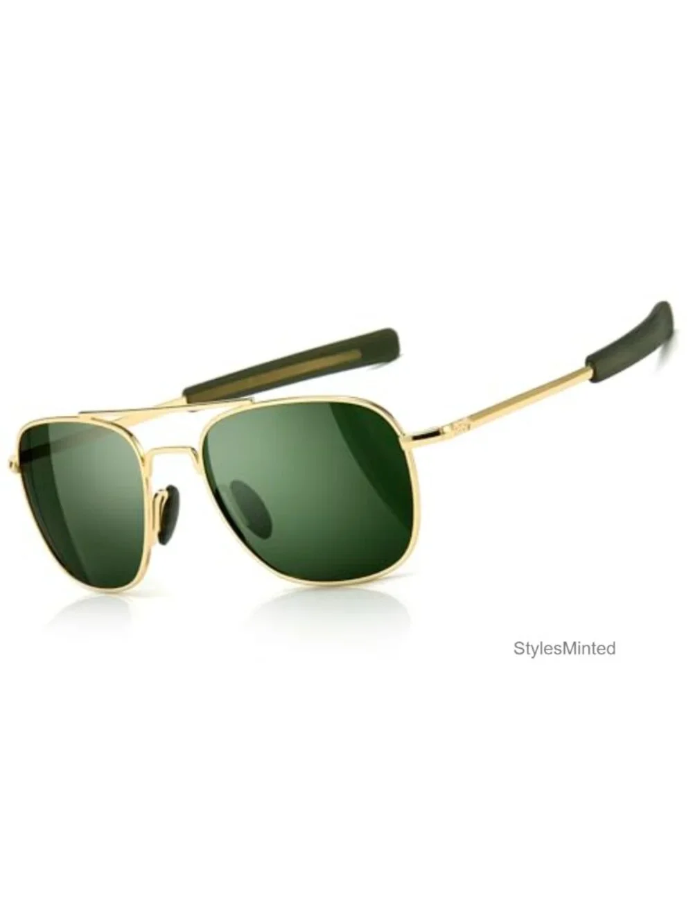 Men's Military Style Polarized Pilot Aviator Sunglasses Bayonet Temples